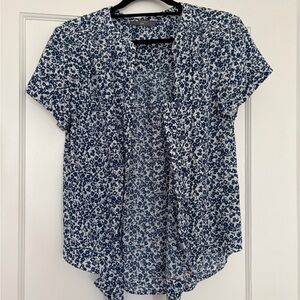 Denver Hayes Blue Floral Button Down Shirt